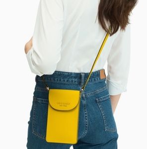 Kate Spade yellow phone crossbody bag
